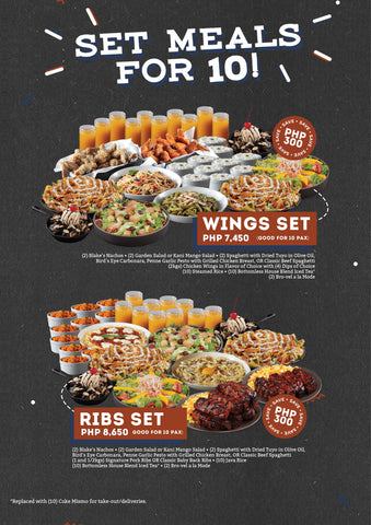 Set Meals for 10