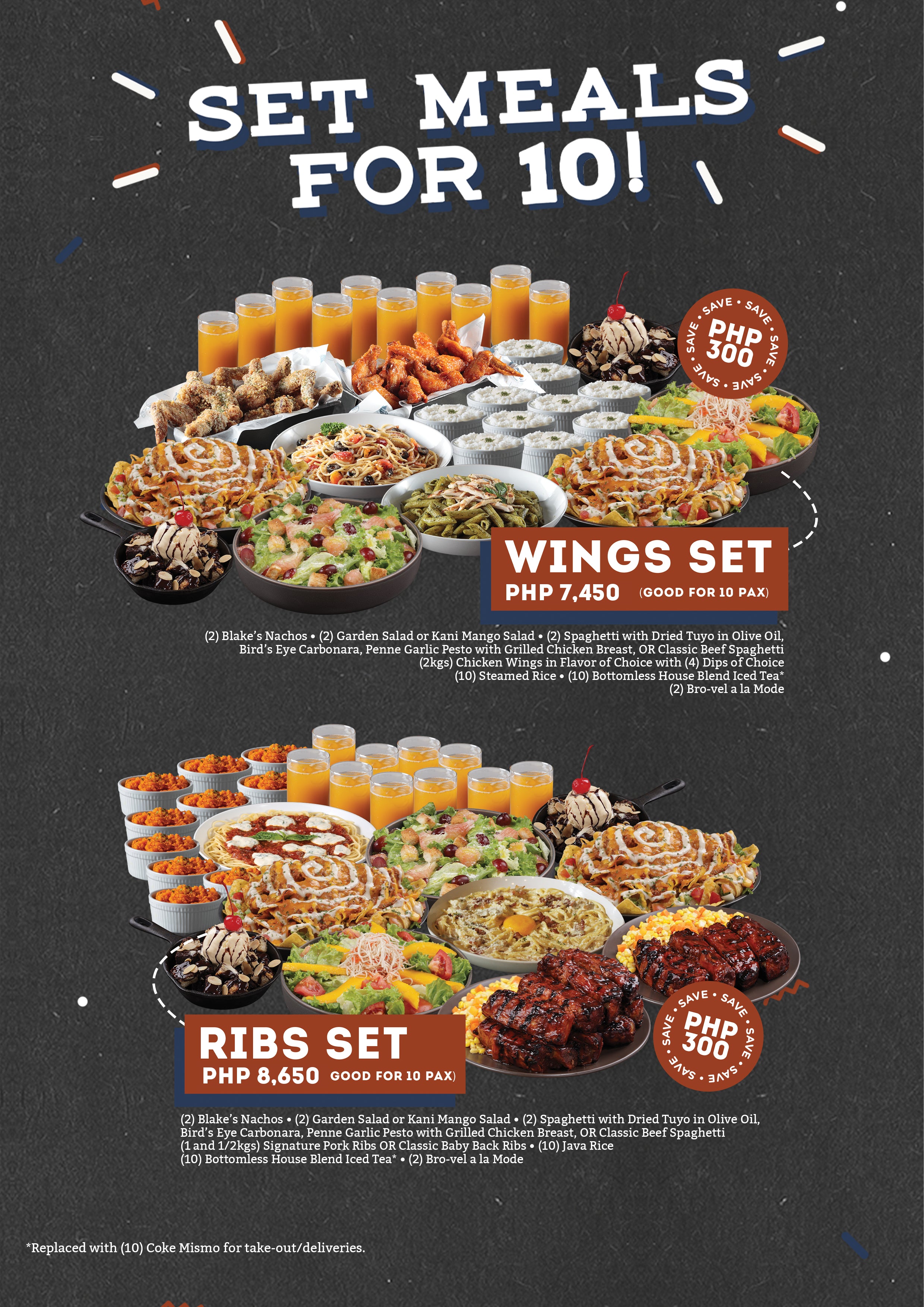 Ribs Set Meal for 10